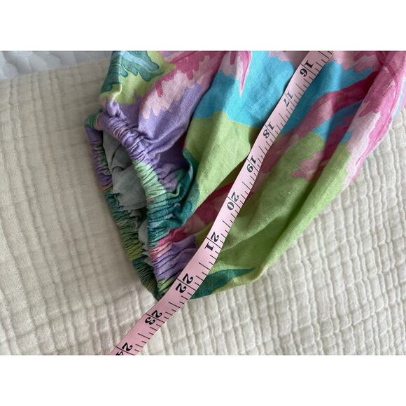 FARM RIO BEACH VIBE CUTOUT LINEN-BLEND MINI VACATION DRESS Small - Picture 6 of 11